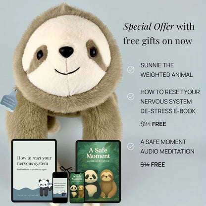 Weighted Animal Plush Toy – Soft, Huggable Comfort Companion