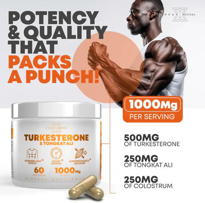 Turkesterone & Tongkat Ali Capsules – Natural Botanical Wellness Support